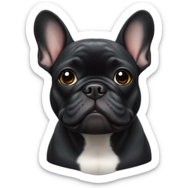 black french bulldog sticker
