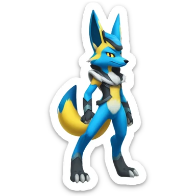 Lucario-Zeraora-Renamon full body sticker