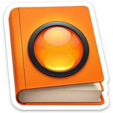 A bright orange book with a black, bold X with an edgy texture, exuding energy and pure, unapologetic confidence..orange halo aura.. unstoppable sticker