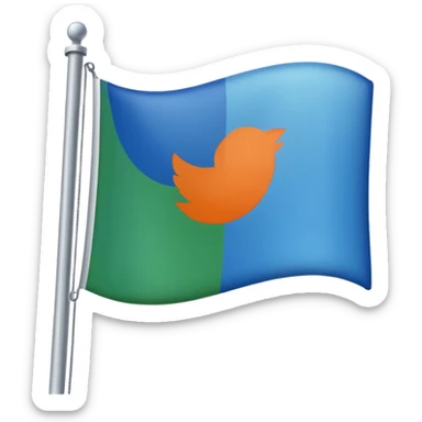 Emoji de drapeau avec les couleurs suivante : 🟦🟧🟩⚪️ plus clair le vert et oublie pas le blanc  sticker