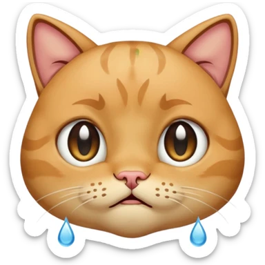 Cry cat meme sticker