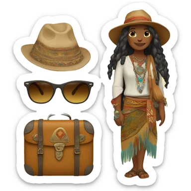 Bohemian wanderlust sticker