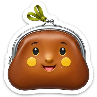 Coin purse – small pouch with zipper or clasp. sticker