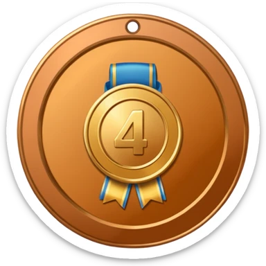 4th place medal sticker