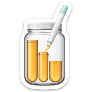 emoji of beauty tubes and jar with brand labels, minimalistic design sticker