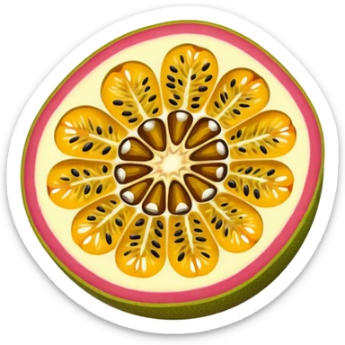 slice of passion fruit sticker