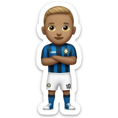 Bambino con maglia dell'inter che esulta sticker