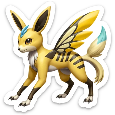 Meloetta-Renamon-Umbreon-Beedrill-Manectric-Palkia-Cresselia-fusion sticker