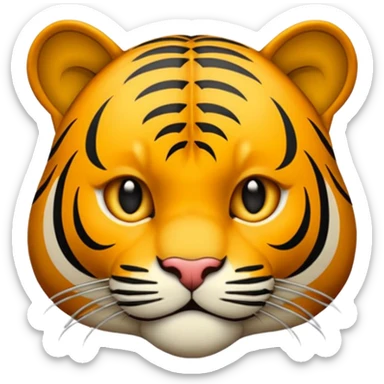 Emoji de um tigre em pe para a esquerda (tigre sem cor nenhuma todo preto) sticker