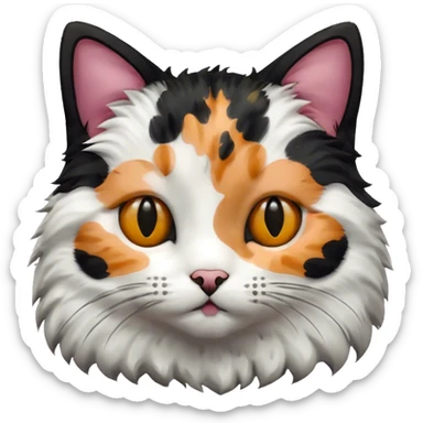 Katze schwarz weiss gefleckt  sticker