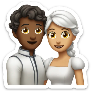 A  person saying cendrella and najat when will you come home sticker