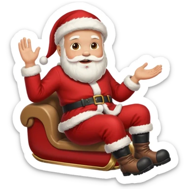 Santa sliding sticker