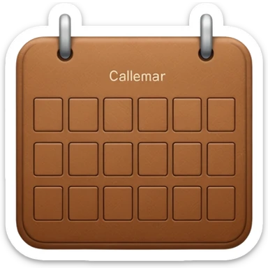 aesthetic brown calendar sticker