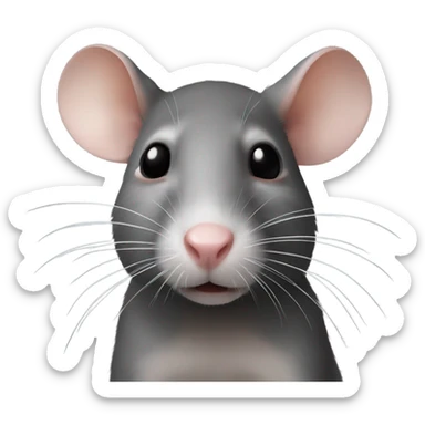 Very realistic rat sticker