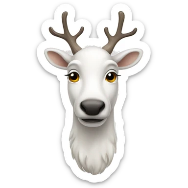 white-reindeer sticker