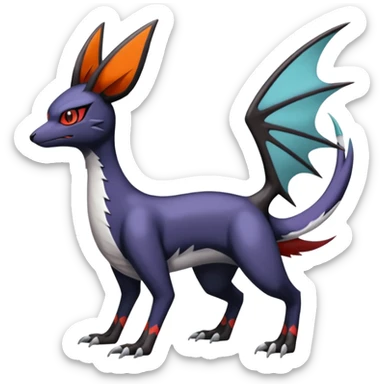 Spooky Nargacuga-Latias-Umbreon-Noibat-Noivern-Silvally-Pokémon-Fakémon-fusion (full body) sticker