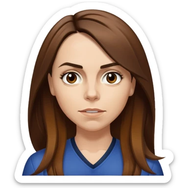 Melanie C with long brown hair sticker