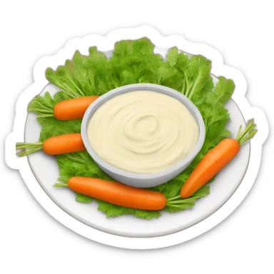ranch dip with carrots sticker
