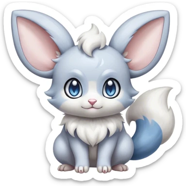 Minccino-Espurr-Cinccino-creature-hybrid sticker