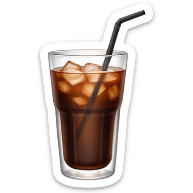 Rose Cold brew mini glas coffee sticker