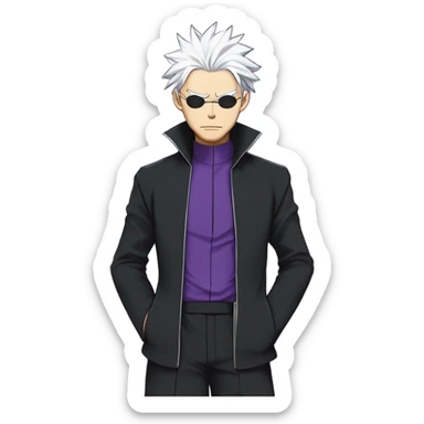 gojo from jujutsu kaisen using hollow purple on toji sticker
