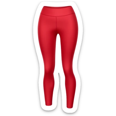 A 3D cartoon Red leggin with gentle fabric folds and neat finish, isolated on plain background, Memoji-style. sticker