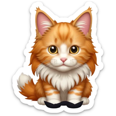 a newborn mainecoon sticker