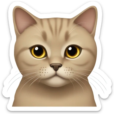 A light brown British short hair cat sticker