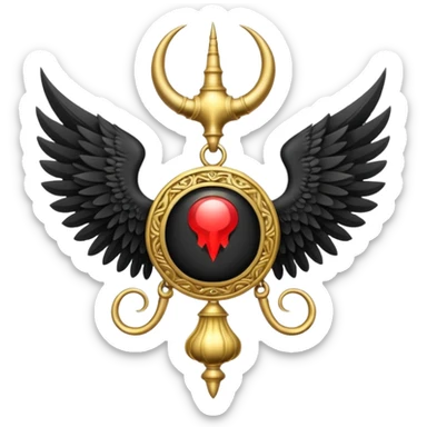Holy Emblem with black wings and horn sticker
