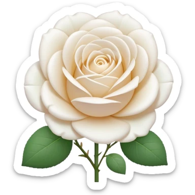 A cute white rose emoji, simple flat design, clean vector style, soft pastel colors, minimal details, centered composition, isolated on transparent background, kawaii emoji style, smooth edges, no text, no watermark

 sticker