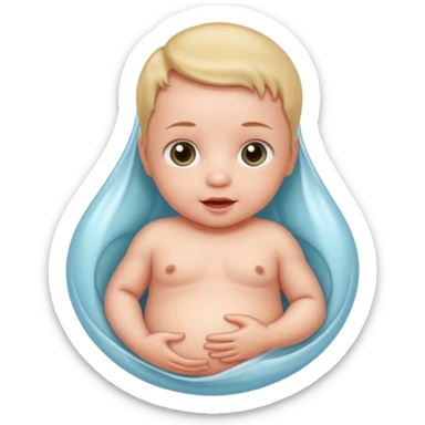 baby in womb  sticker