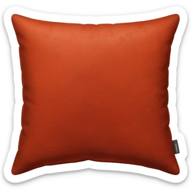 a hyperrealistic sanguine-colored soft expensive cushion-pillow, with a rough ruddy texture and no patterns or no faces sticker