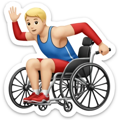 des athletes handicapé en fauteuil, avec des protheses de james qui font du handisport sticker