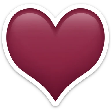 Maroon Heart sticker