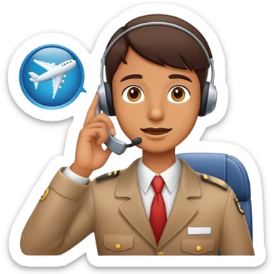 Airplane Passenger pressing call button sticker