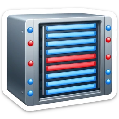 data server rack with blinking lights sticker