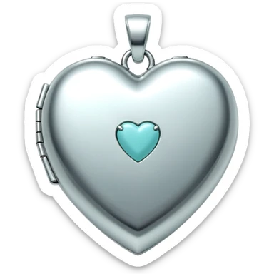 Tiffany co logo silver heart locket  sticker