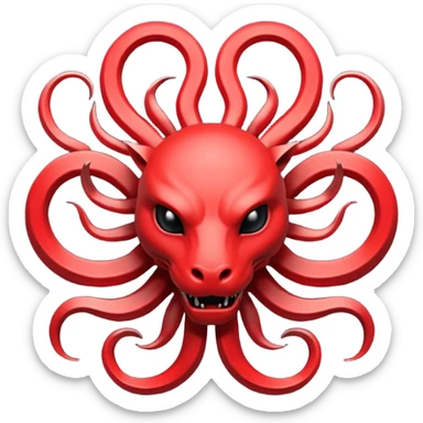 Can you generate me a emoji flag of the fictional world war two team hydra from Captain America? Can you make it the exact logo from the movie? TAKE AN EXACT COPY FROM THE MOVIE sticker