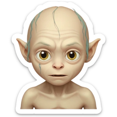 Gollum like white boy sticker