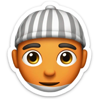 the prisoner in the orange uniform sticker