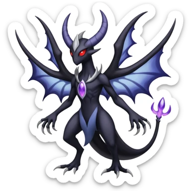 Lunala-Darkrai-Fakémon-hybrid-creature (full body)  sticker