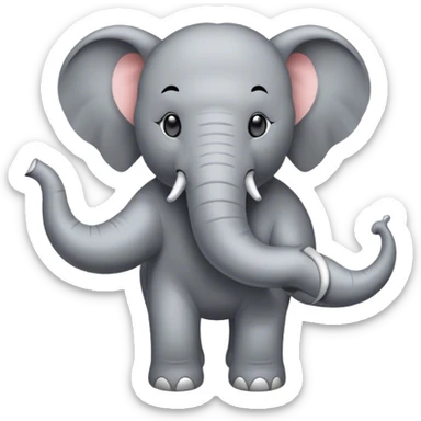 Elefant macht Ballett mit Maske sticker