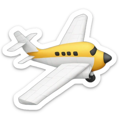 avion en papier sticker