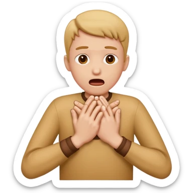 Standard emoji choking with two hands as a joke sticker