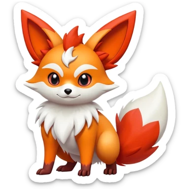 Fennekin-Zangoose-Litten-hybrid-creature sticker