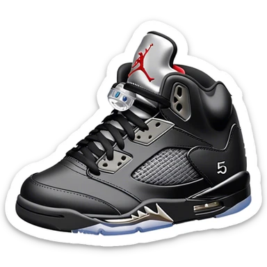 Jordan 5 black metallic sticker