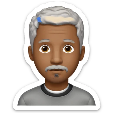 A cool debinaire black man with a very short wavy gray haired crew cut and a very short trimmed goatee beard saying goodnight. sticker