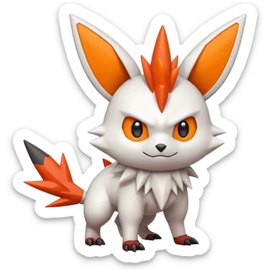 Victini-Pichu-Zangoose-Fakémon-hybrid-creature (full body)  sticker