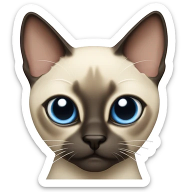 siamese cat with crossed eyes sticker