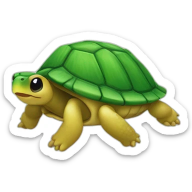 Tortue quui palmier sticker